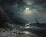 ₴ Купить картину море известного художника от 193 грн.: Лунный пейзаж с судном