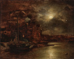 ₴ Купить картину море известного художника от 193 грн.: Портовый город в лунном свете