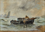 ₴ Купить картину море известного художника от 175 грн.: Рыбацкая лодка на пляже