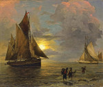 ₴ Купить картину море известного художника от 202 грн.: Прибрежный пейзаж с парусниками