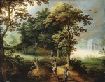 ₴ Купить картину пейзаж известного художника от 189 грн: Пейзаж с охотниками