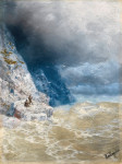 ₴ Купить картину море известного художника от 150 грн.: Волнующееся море у скалистого берега
