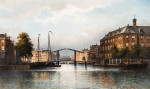 ₴ Картина городской пейзаж высокого разрешения от 152 грн.: Вид на Званенбургвал, Амстердам