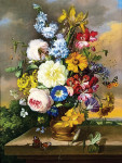 ₴ Репродукция натюрморт от 257 грн.: Цветы на выступе