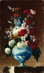 ₴ Купить натюрморт художника от 134 грн.: Ваза с цветами, включая четыре розы