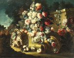 ₴ Купить натюрморт художника от 189 грн.: Цветы в скульптурной вазе