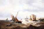 ₴ Купить картину море художника от 166 грн.: Лодки на неспокойной воде
