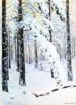 ₴ Репродукция картины пейзаж от 153 грн: Зима в лесу
