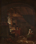 ₴ Картина бытовой жанр высокого разрешения от 181 грн.: Алхимик в своем кабинете с женщиной, делающей кружево