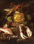 ₴ Репродукция картины натюрморт от 192 грн.: Рыба, цветная капуста и лобстер