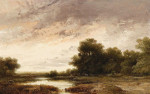 ₴ Репродукция картины пейзаж от 157 грн: Маленький речной пейзаж