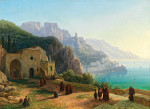 ₴ Репродукция картины пейзаж от 180 грн: Вид на побережье Амальфи возле Равелло