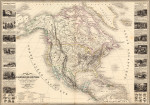 ₴ Купить старинную карту высокого разрешения от 175 грн.: Илюстрированная карта Северной Америки