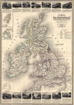 ₴ Купить старинную карту высокого разрешения от 156 грн.: Илюстрированная карта Британии