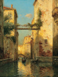 ₴ Репродукция городской пейзаж от 196 грн.: Венеция, участок канала