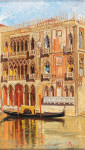 ₴ Репродукция городской пейзаж от 183 грн.: Вид на Палаццо Ка Д'Оро, Венеция