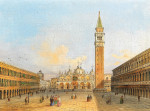 ₴ Картина городской пейзаж художника от 180 грн.: Вид на площадь Святого Марка и колокольню