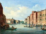 ₴ Картина городской пейзаж известного художника от 180 грн.: Венеция, вид на Большой канал с Палаццо Кавалли-Франкетти и Палаццо Барбаро