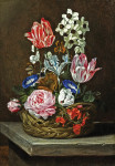 ₴ Картина натюрморт художника от 159 грн.: Цветы в корзинке