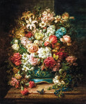 ₴ Репродукция картины натюрморт от 178 грн.: Цветы и бабочки