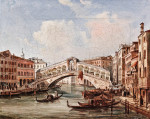 ₴ Репродукция городской пейзаж от 406 грн.: Венеция, мост Риальто