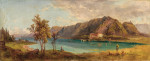 ₴ Репродукция картины пейзаж от 111 грн: Сцена озера Оссиах