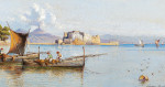 ₴ Купить картину море художника от 138 грн.: Рыбаки в Неаполитанском заливе, Везувий на заднем плане