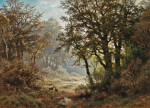 ₴ Репродукция картины пейзаж от 175 грн: Лесная поляна с благородным оленем
