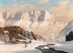 ₴ Картина пейзаж художника от 180 грн: Зимнее утро около Китцбюэля