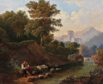 ₴ Репродукция картины пейзаж от 198 грн: Отдых на реке