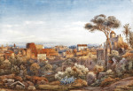 ₴ Картина городской пейзаж художника от 180 грн.: Вид на Рим с запада, с Колизеем и Римским форумом