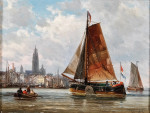 ₴ Купить картину море художника от 184 грн.: Рыбаки возле города