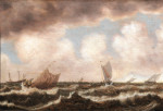 ₴ Купить картину море художника от 170 грн.: Парусные корабли и рыбацкие лодки в море