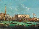 ₴ Картина городской пейзаж художника от 180 грн.: Бусинторо в Моло, Венеция, в день Вознесения