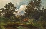₴ Репродукция картины пейзаж от 161 грн: Лесной пруд