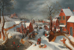 ₴ Репродукция картины пейзаж от 170 грн.: Зимний пейзаж с расправой над невинными