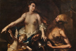 ₴ Картина бытовой жанр художника от 170 грн.: Венера в Кузнице Вулкана с Купидоном с завязанными глазами