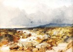 ₴ Репродукция картины пейзаж от 175 грн.: Гроза с хищными птицами над степью