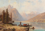 ₴ Репродукция картины пейзаж от 170 грн.: Вид на Целль-ам-Зее, Кицштайнхорн на заднем плане