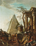 ₴ Репродукція міський краєвид 325 грн.: Класична сцена з Пірамідою Гая Цестія