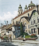 ₴ Репродукция городской пейзаж от 299 грн.: Вид на Мелькский монастырь из города