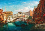 ₴ Картина городской пейзаж художника от 170 грн.: Венеция, вид на мост Риальто