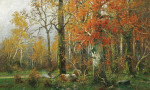 ₴ Репродукция картины пейзаж от 152 грн.: В осеннем лесу