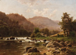 ₴ Репродукция пейзаж от 309 грн.: Сцена возле реки