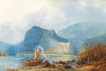 ₴ Репродукция картины пейзаж от 166 грн.: Горное озеро на Кавказе