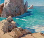 ₴ Картина морской пейзаж художника от 209 грн.: Летний день на скалистом побережье