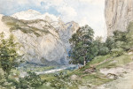 ₴ Репродукция картины пейзаж от 166 грн.: Долина Лаутербруннен с Юнгфрау