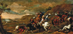 ₴ Картина батального жанра художника от 168 грн.: Южный пейзаж с кавалерийским сражением