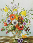 ₴ Репродукция натюрморт от 288 грн.: Весенние цветы в вазе