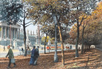 ₴ Репродукция городской пейзаж от 285 грн.: Венская Рингштрассе с ратушей и парламентом осенью